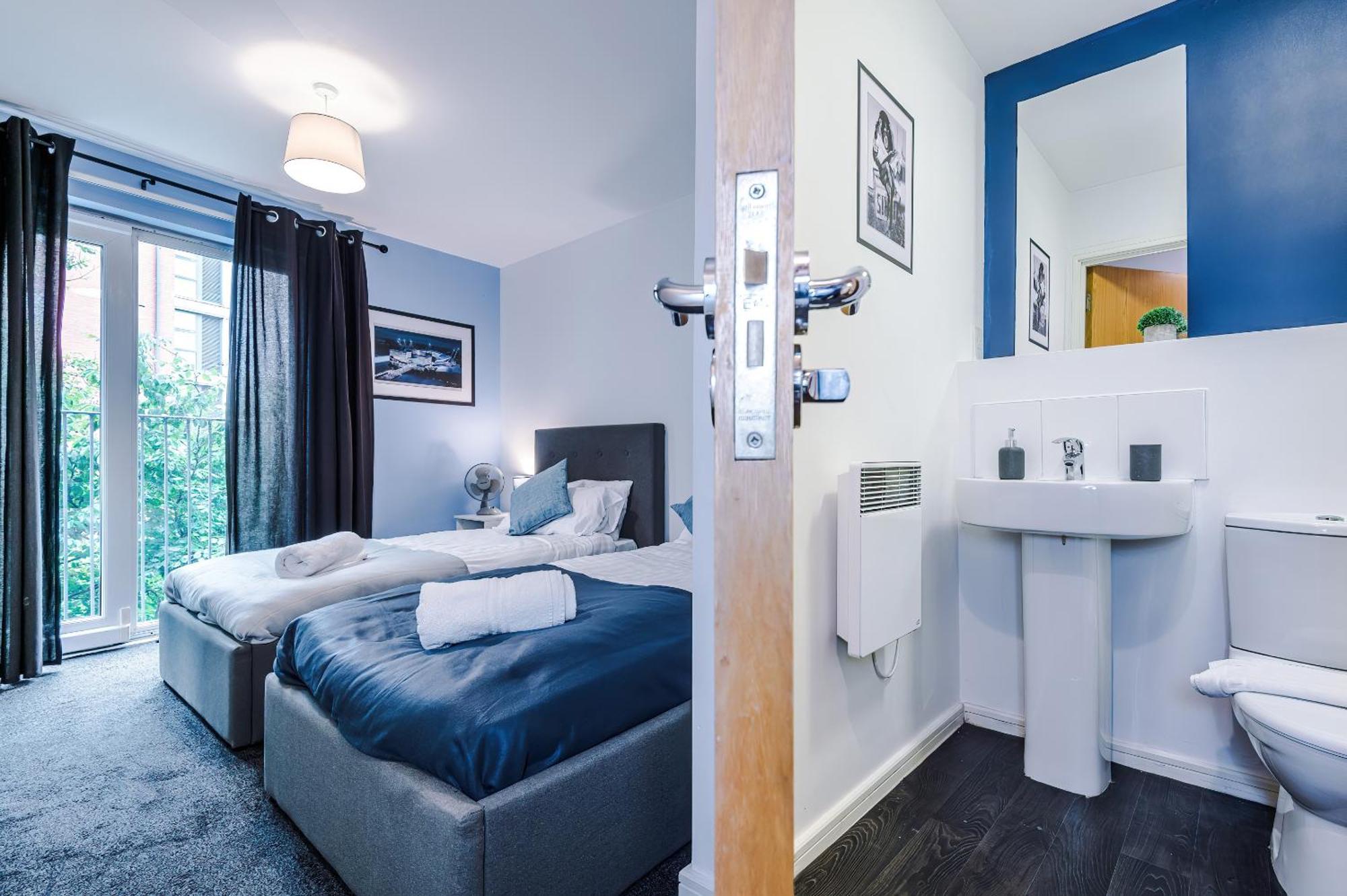 2 Bed Apartment With Balcony Private Parking Near Etihad Stadium, Coop Live Manchester Zewnętrze zdjęcie